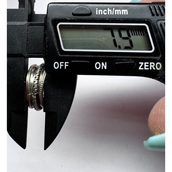 Estate Sterling Silver Wide Rope Band Ring Size 7.5 – Vintage 925 Jewelry - Picture 9 of 11